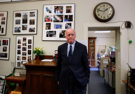 New Hampshire's Bill Gardner, the longest-serving secretary of state in the U.S., waits in his office for results of the state legislature's vote for secretary of state in Concord, New Hampshire, U.S., December 5, 2018. REUTERS/Elizabeth Frantz