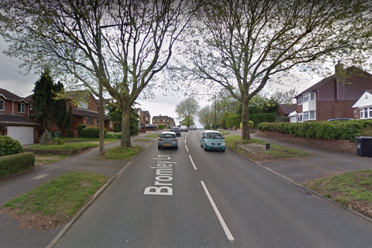 The crash happened on Bromley Lane: Google Maps