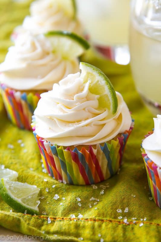 <p>Sally's Baking Addiction</p><p>Have your margarita and frosting too!</p><p><strong>Get the recipe: <a href="https://sallysbakingaddiction.com/margarita-cupcakes/" rel="nofollow noopener" target="_blank" data-ylk="slk:Margarita Cupcakes;elm:context_link;itc:0;sec:content-canvas" class="link ">Margarita Cupcakes</a></strong></p><p><strong>Related: <a href="https://www.yahoo.com/lifestyle/200-christmas-cookie-ideas-family-182503642.html" data-ylk="slk:200+ Best Christmas Cookies;elm:context_link;itc:0;sec:content-canvas;outcm:mb_qualified_link;_E:mb_qualified_link;ct:story;" class="link  yahoo-link">200+ Best Christmas Cookies</a></strong></p>