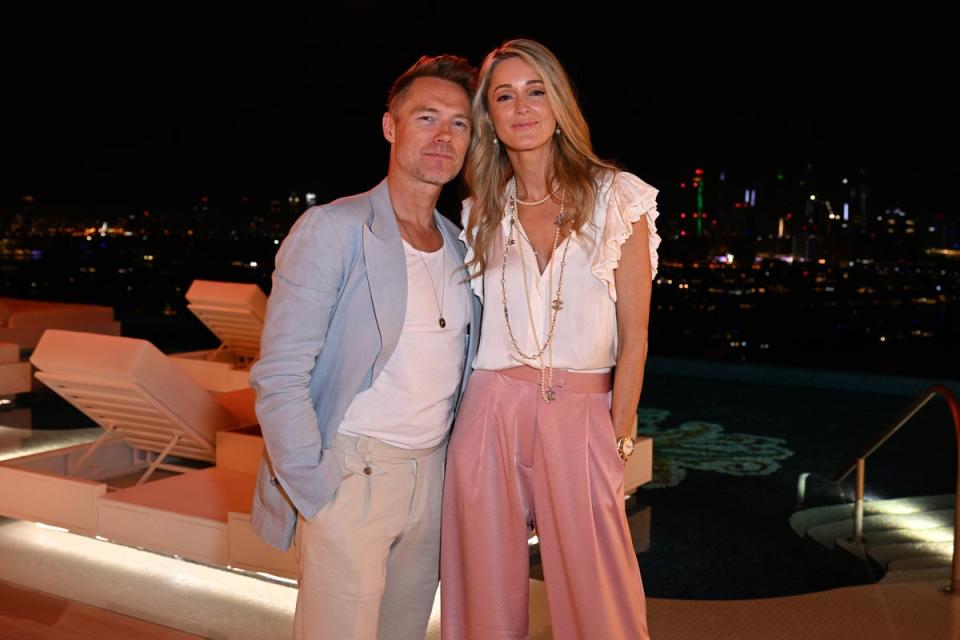 Ronan Keating pictured with wife Storm at Kendall Jenner’s pool party in Dubai (Getty Images for Atlantis The Ro)