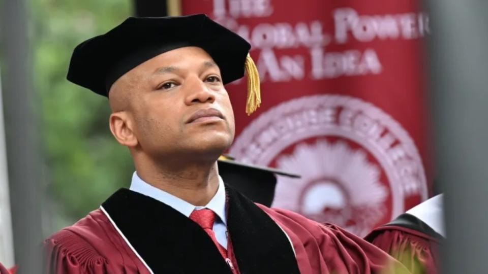 Maryland Gov. Wes Moore criticized Republican lawmakers’ book-banning efforts when he spoke in May at Morehouse College’s commencement ceremony in Atlanta. (Photo: Paras Griffin/Getty Images)