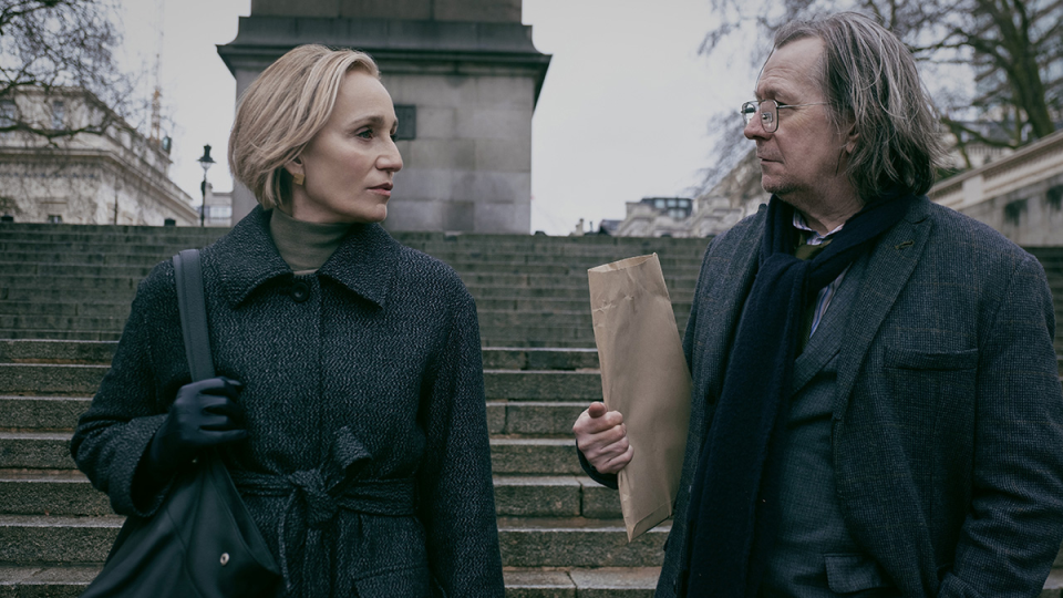 Gary Oldman stars with Kristin Scott Thomas in Slow Horses (handout)