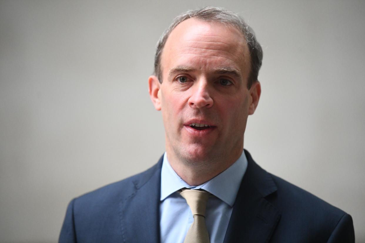 Dominic Raab has accused Iran of being behind the attack (PA Archive)