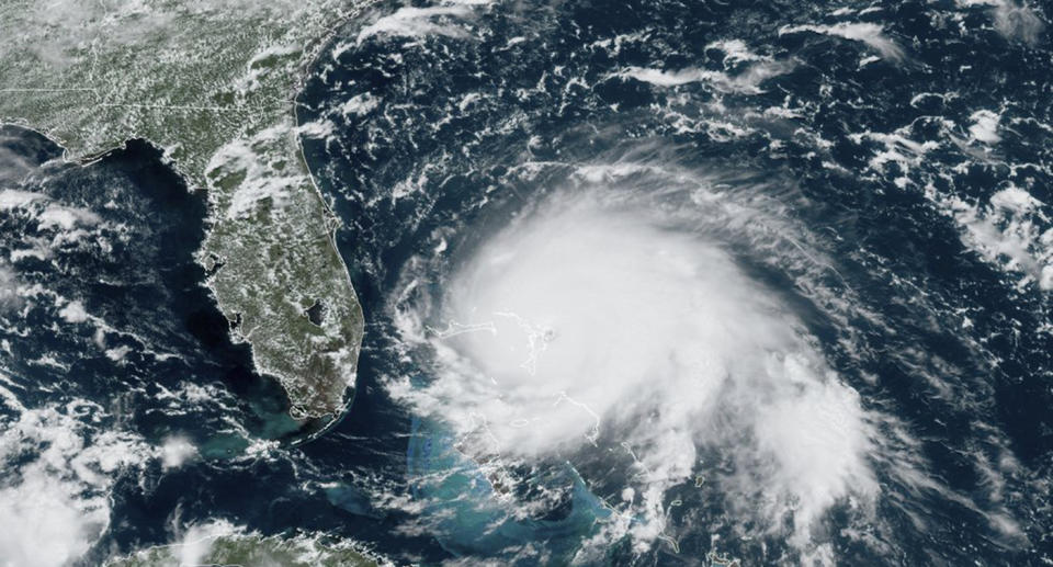 This satellite image taken on September 1 shows Hurricane Dorian, churning over the Atlantic Ocean, heading to the US.