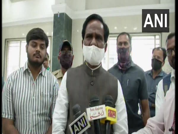 Union Minister Raosaheb Patil Danve during a press conference in Aurangabad on Sunday. (Photo/ANI)