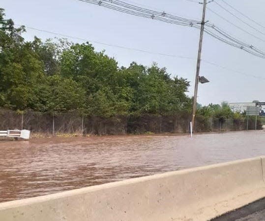 All lanes were closed on Route 206 on Friday due to a water main break.