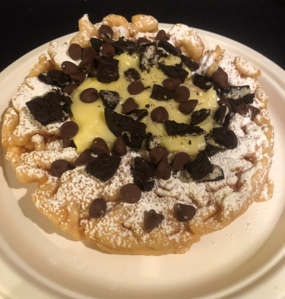 Cookies and cream funnel cake and elephant ears