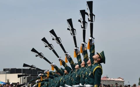 South Korean men are conscripted into the army - Credit: JUNG YEON-JE/AFP/Getty Images