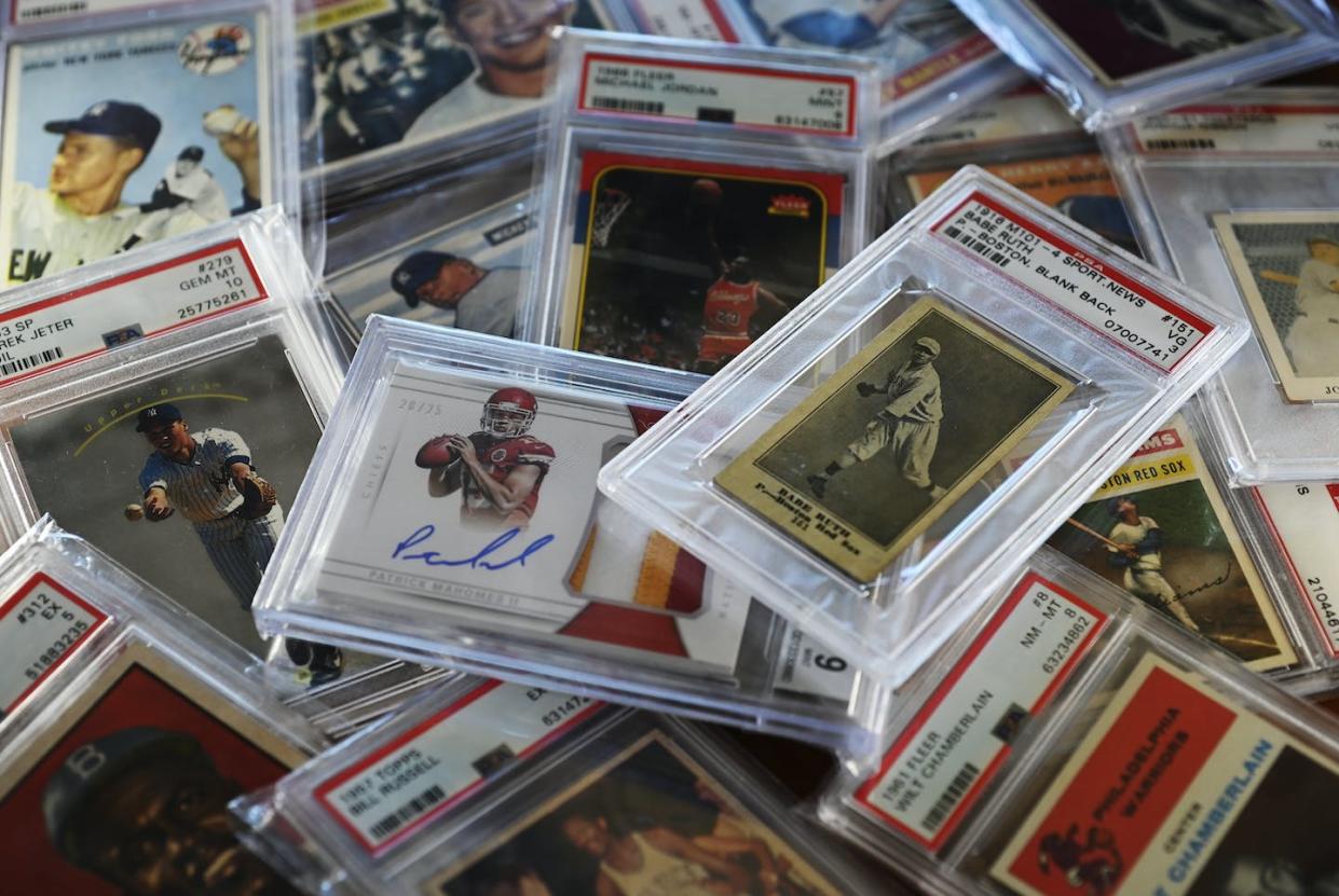 Sports trading cards can be used as teaching tools. <a href="https://www.gettyimages.com/detail/news-photo/sports-cards-at-mile-high-card-company-in-castle-rock-news-photo/1351167297?adppopup=true" rel="nofollow noopener" target="_blank" data-ylk="slk:Hyoung Chang/MediaNews Group/The Denver Post via Getty Images;elm:context_link;itc:0;sec:content-canvas" class="link ">Hyoung Chang/MediaNews Group/The Denver Post via Getty Images</a>