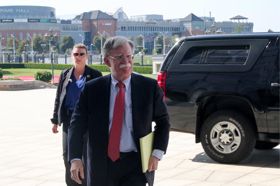 Former National Security Adviser John Bolton has said he would testify if subpoenaed by the Senate in the impeachment trial of President Trump. (Photo: Nikolai Petrov via Getty Images)