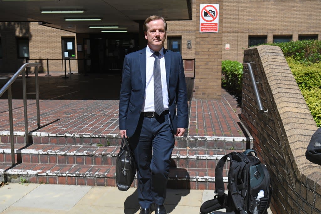 Former Conservative MP Charlie Elphicke leaves Southwark Crown Court in London (Kirsty O’Connor/PA) (PA Archive)