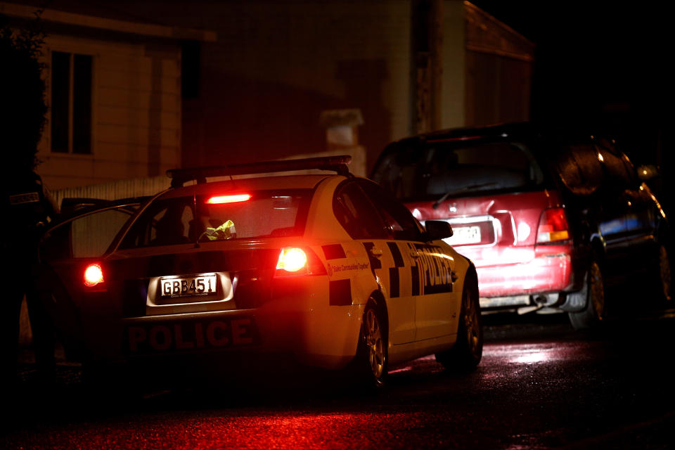 Police investigate a property at Somerville Street on March 15, 2019 in Dunedin, New Zealand. Residents have been evacuated off the street as police investigate a property believed to be related to the deadly terror attacks in Christchurch today. At least 49 people are confirmed dead, with more than 40 people injured following attacks on two mosques in Christchurch. 41 of the victims were killed at Al Noor mosque on Deans Avenue and seven died at Linwood mosque. Another victim died later in Christchurch hospital. Three people are in custody over the mass shootings. One man has been charged with murder. (Photo: Dianne Manson/Getty Images)