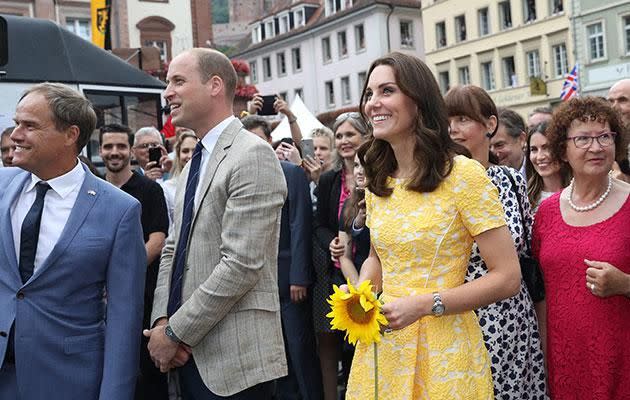 Kate was looking fab in yellow. Photo: Getty