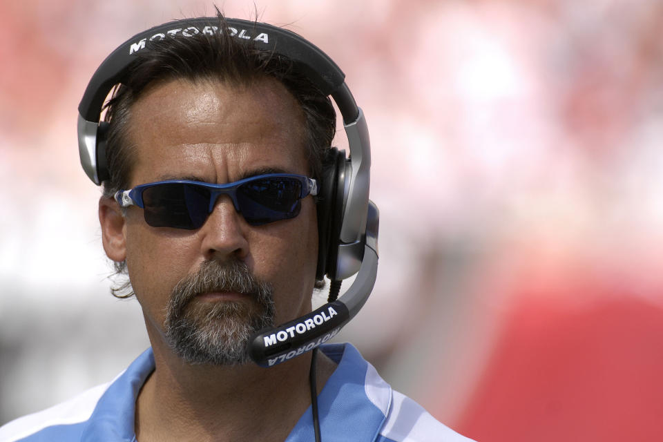 October 14, 2007; Tampa, FL, USA; Tennessee Titans coach Jeff Fisher during his team's game against the Tampa Bay Buccaneers at Raymond James Stadium in Tampa, FL.