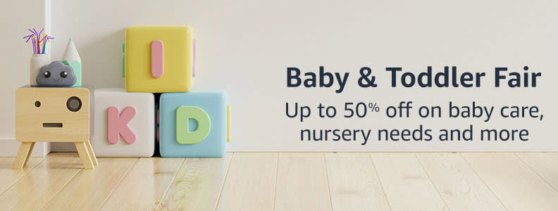 Up to 50% off on Amazon Singapore’s Baby & Toddler Fair. 