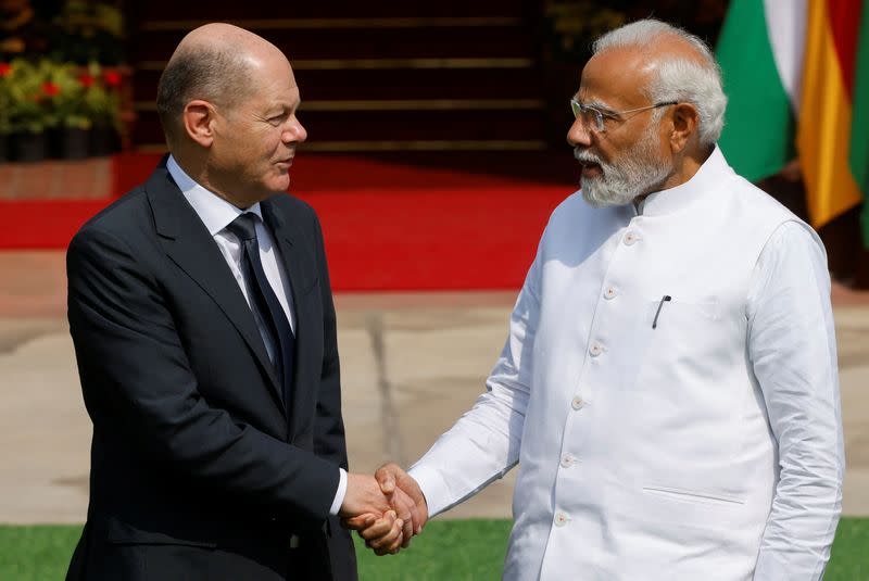 German Chancellor Olaf Scholz visits New Delhi