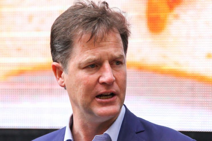 Former Deputy PM Nick Clegg was the first big figure to fall Haria/REX/Shutterstock)