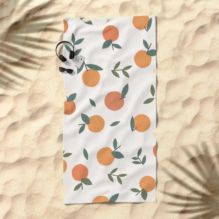 Society6 Clementines Beach Towel