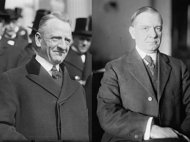 Sen. Carter Glass and Rep. Henry Steagall, authors of the Depression-era U.S. law that separated investment banking and commercial banking for decades.