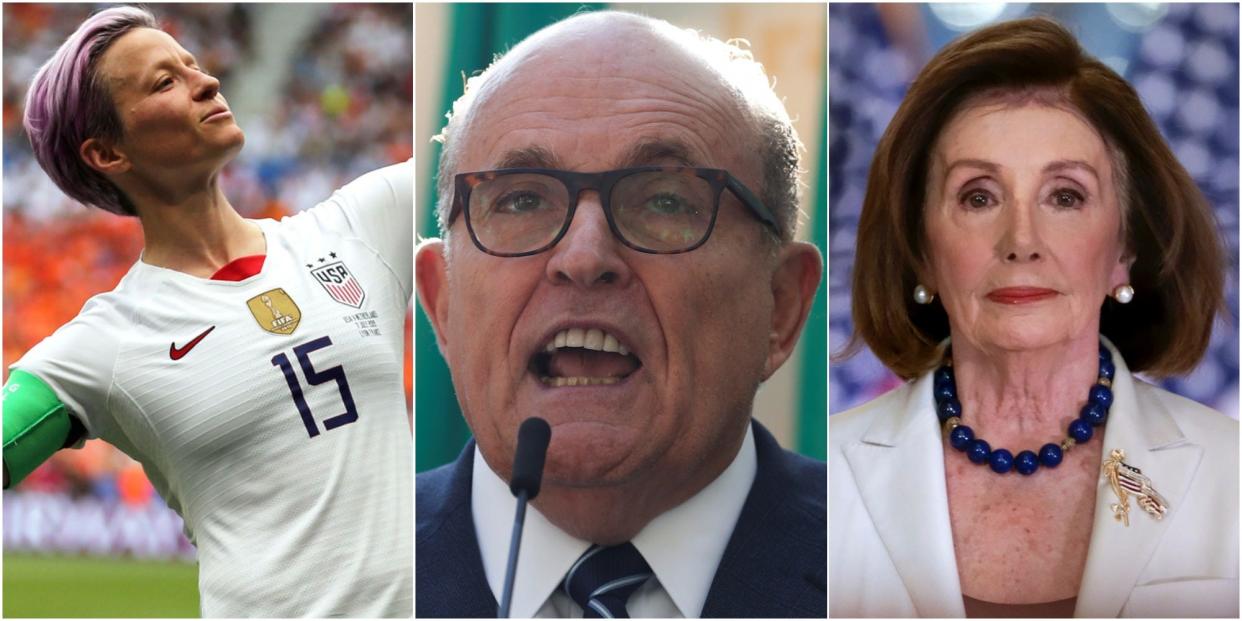 time shortlist wide Megan Rapinoe rudy giuliani nancy pelosi