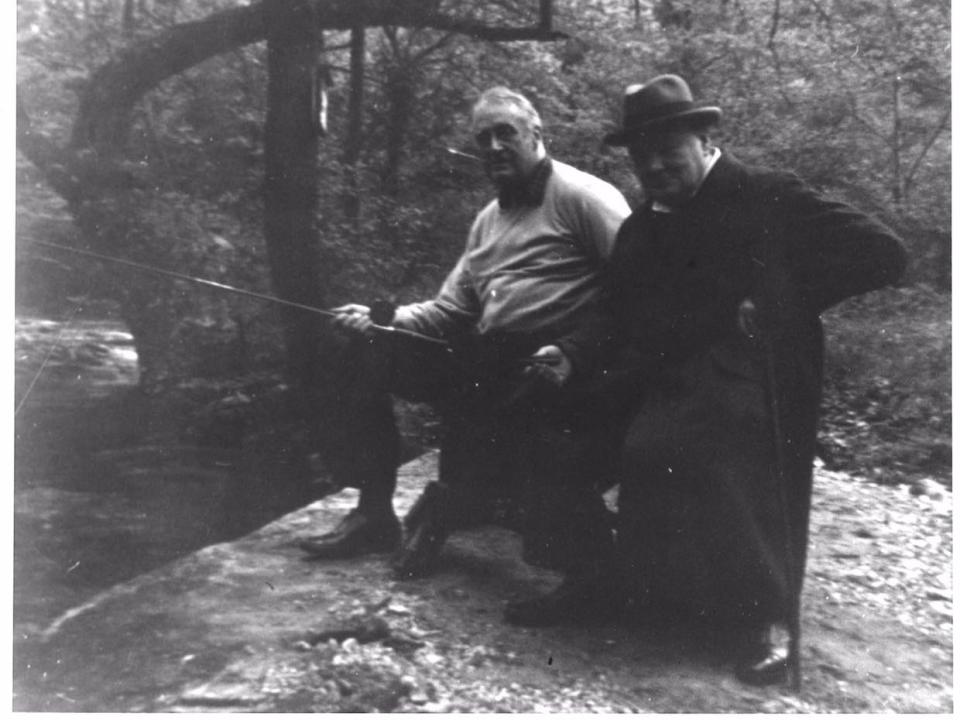 FDR and Churchill Camp David