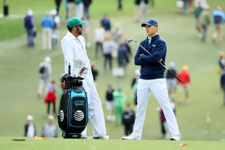 Thursday’s round at Augusta wasn’t one to remember for Jordan Spieth. (Getty)