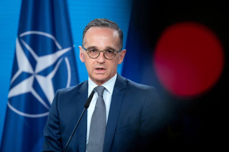 FILE PHOTO: Statement of German Foreign Minister Heiko Maas before NATO meeting