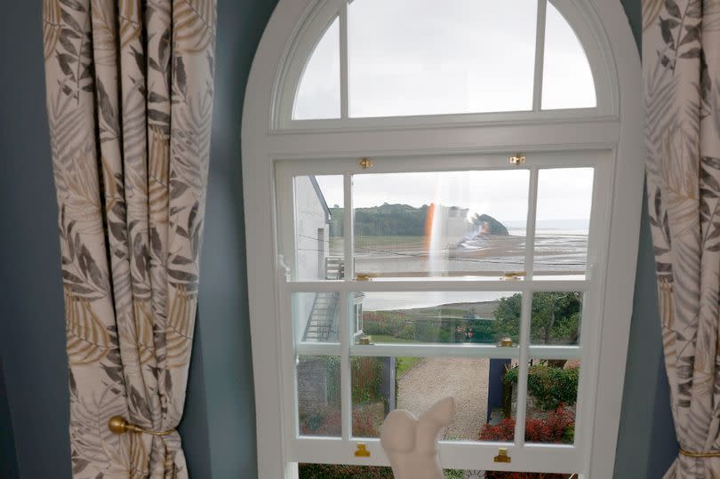 This is the window where Dylan Thomas' wife, Caitlin, is said to have sat and enjoyed the view