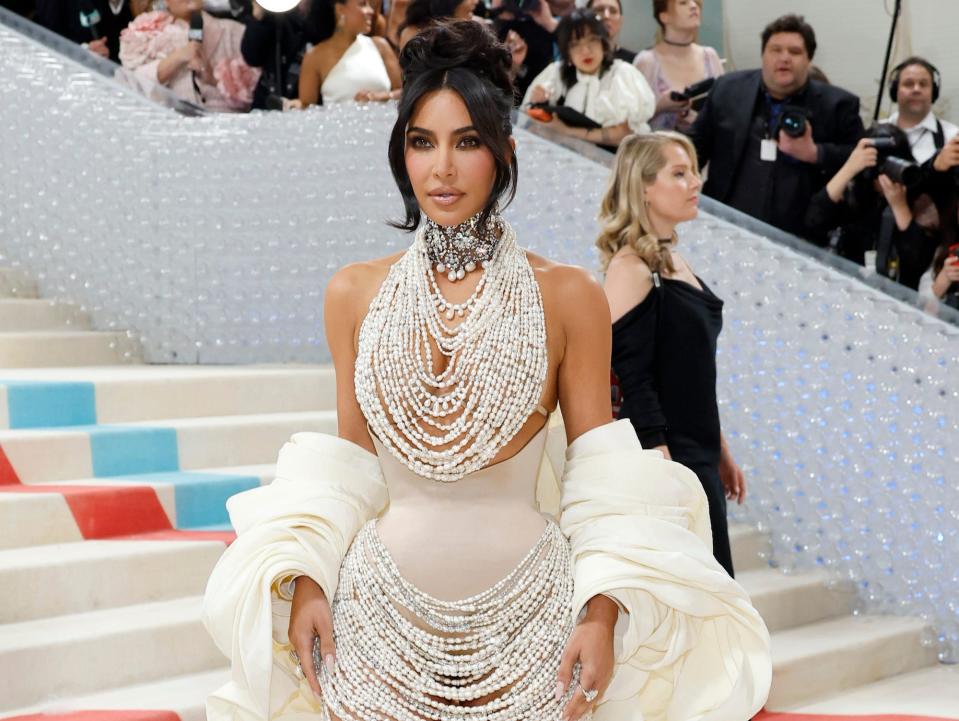 Kim Kardashian attends the 2023 Met Gala.