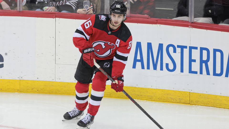 Jack Hughes had a breakout game on Sunday. (Vincent Carchietta/USA TODAY Sports)