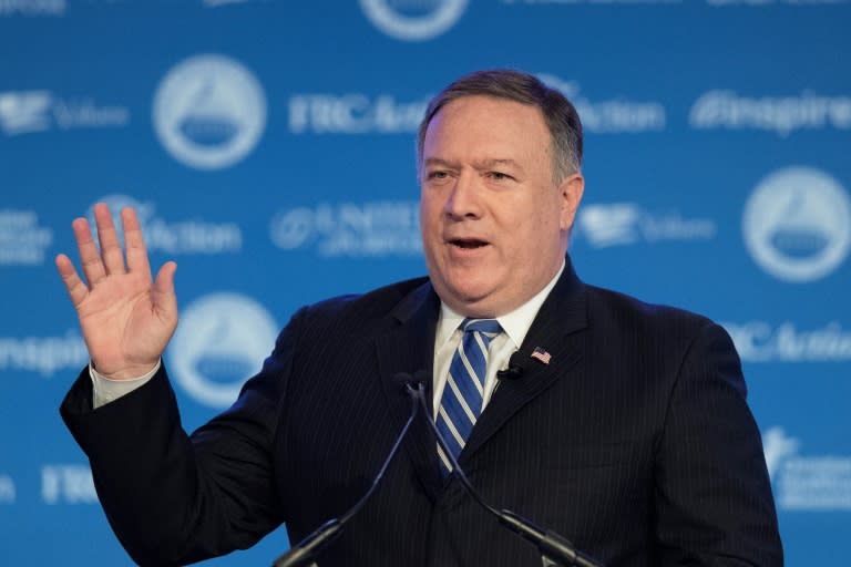 US Secretary of State Mike Pompeo denounced abuses against Muslim Uighurs in China, saying hundreds of thousands are being held in re-education camps