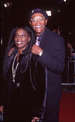 Samuel L. Jackson and wife at the Westwood premiere of Miramax's Jackie Brown