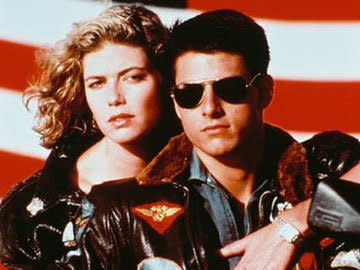 Putting sizzle in the early summer of 1986: Kelly McGillis and Tom Cruise in Top Gun.