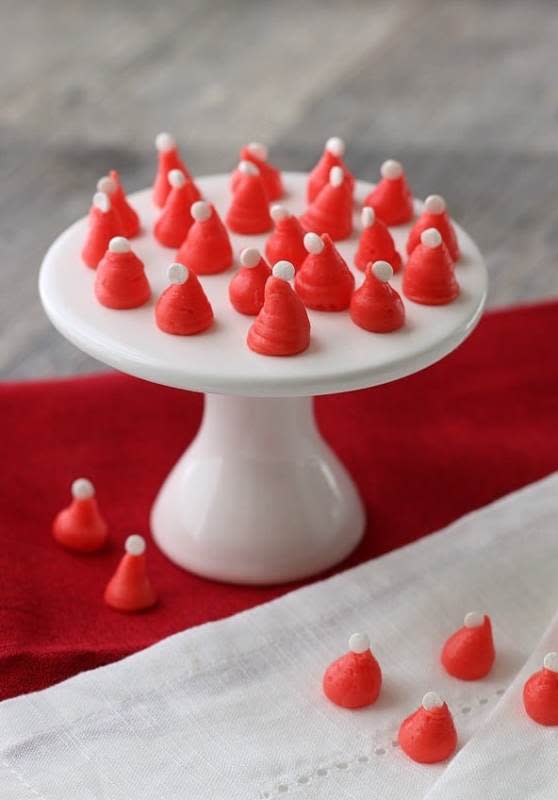 <p>Simple Easy Creative</p><p>How cute are these mini Santa hat treats?</p><p><strong>Get the recipe: <a href="https://hoosierhomemade.com/cream-cheese-mints/" rel="nofollow noopener" target="_blank" data-ylk="slk:Santa Hat Cream Cheese Mints;elm:context_link;itc:0;sec:content-canvas" class="link rapid-noclick-resp">Santa Hat Cream Cheese Mints</a></strong></p><p><strong>Related: </strong><strong><a href="https://parade.com/1098889/kristamarshall/easy-reindeer-food-recipes/#gid=ci02a5148e500c277c&pid=magic-reindeer-food-ornaments" rel="nofollow noopener" target="_blank" data-ylk="slk:10 Magical Reindeer Food Recipes;elm:context_link;itc:0;sec:content-canvas" class="link rapid-noclick-resp">10 Magical Reindeer Food Recipes</a></strong></p>