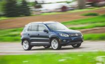 <p><strong>J.D. Power Dependability Score: 81</strong></p><p>Precise steering and compact proportions make <a rel="nofollow noopener" href="https://www.caranddriver.com/reviews/2015-volkswagen-tiguan-fwd-instrumented-test-review" target="_blank" data-ylk="slk:the original Tiguan;elm:context_link;itc:0;sec:content-canvas" class="link ">the original Tiguan</a>-a second-generation model is out now-a great choice for city-dwelling SUV owners who need to fight through traffic or squeeze into tight parking spots. </p>