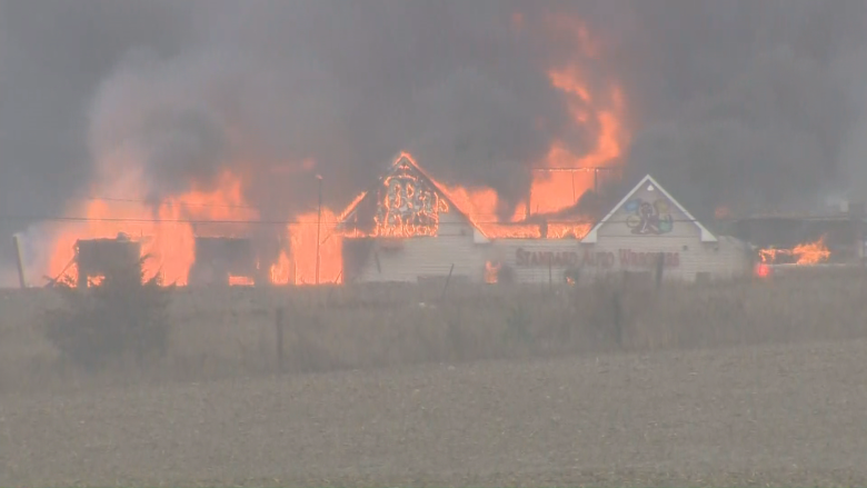 Fire crews monitor hot spots after 5-alarm blaze in Scarborough