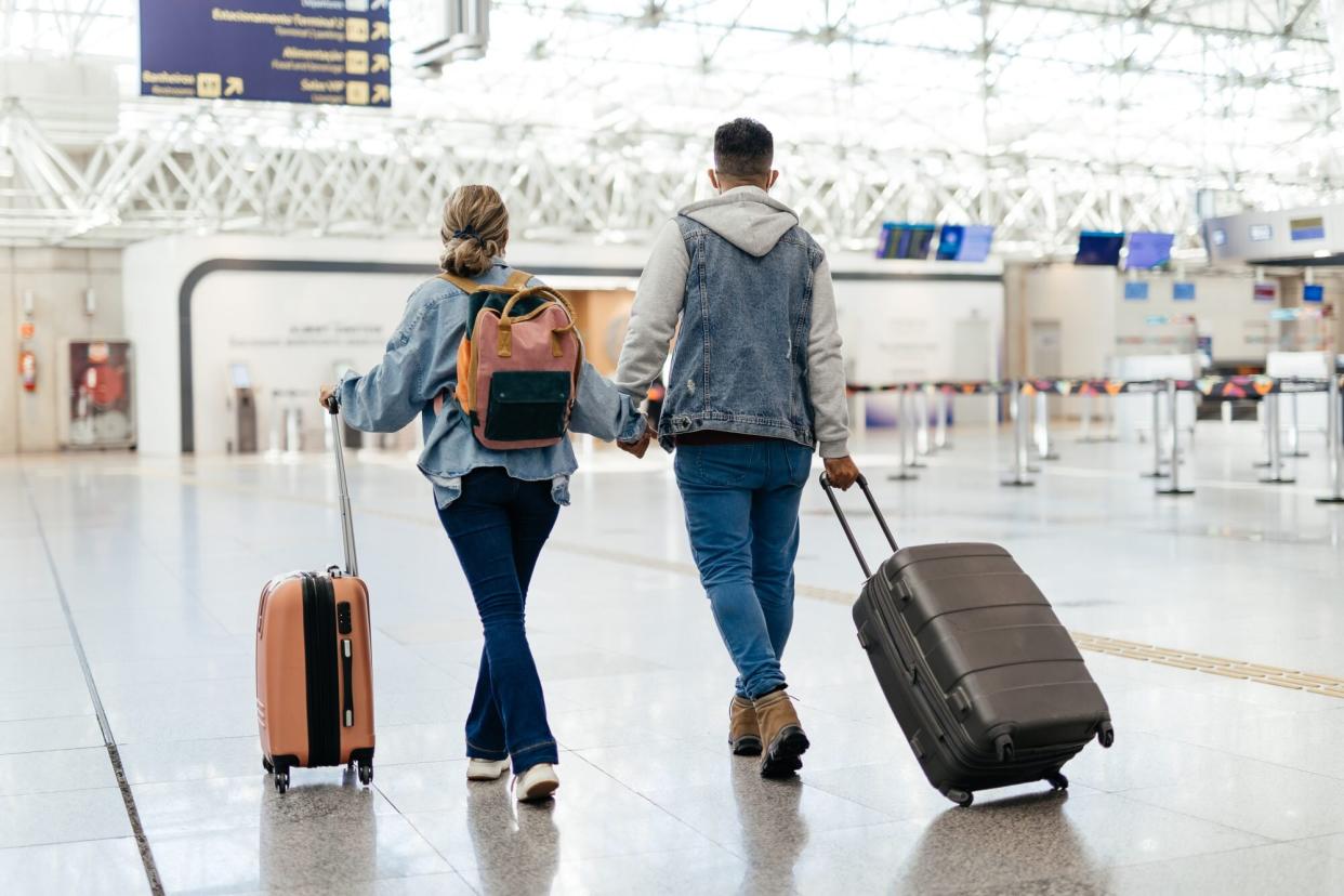 Couple in airport