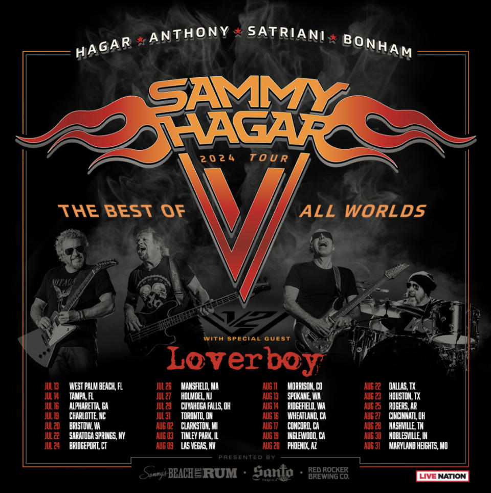 Sammy Hagar, Michael Anthony, Joe Satriani, and Jason Bonham Team Up for 2024 Tour