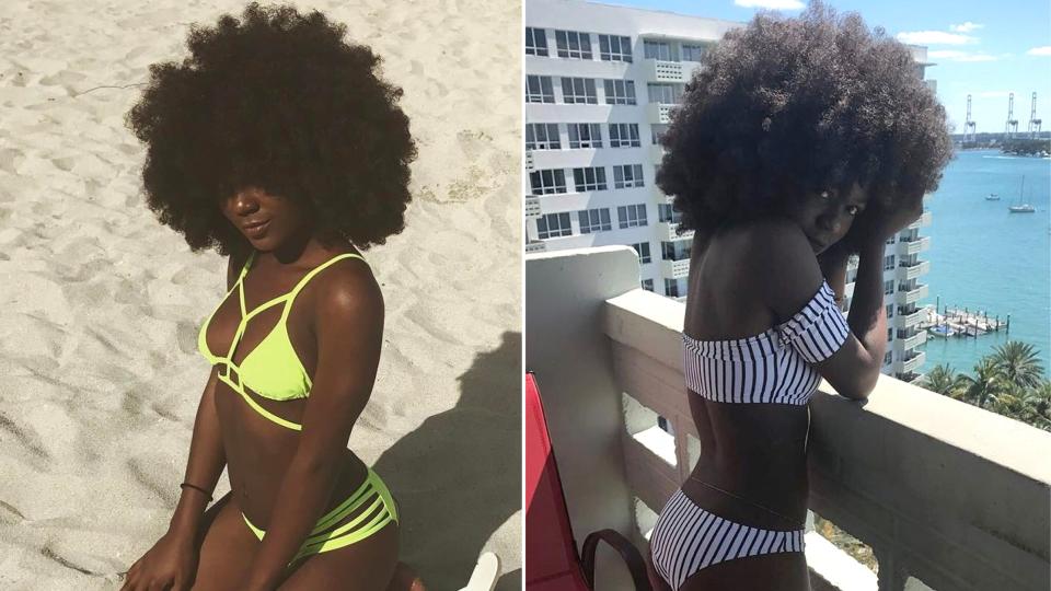 Aspiring model Mimi Mbah, who has beautiful, dark skin, fired back at a troll who told her she'd look better if her skin color was lighter.