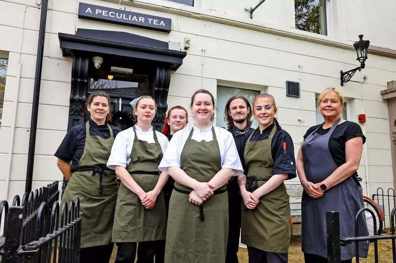 Gemma Austin and her team at A Peculiar Tea in Belfast