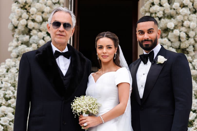 Andrea Bocelli with Nada and Umar -Credit:German Larkin