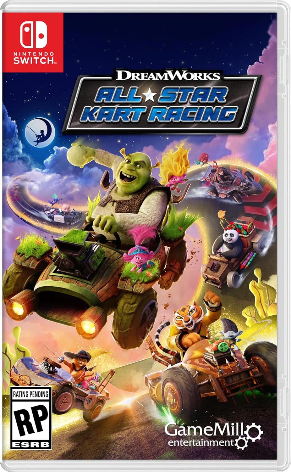 DreamWorks All-Star Kart Racing box art for Nintendo Switch