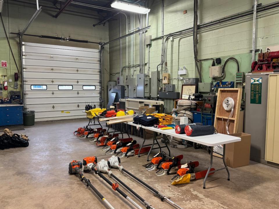 New fire suppression tools are shown at the Shubenacadie depot of the Nova Scotia Department of Natural Resources and Renewables.