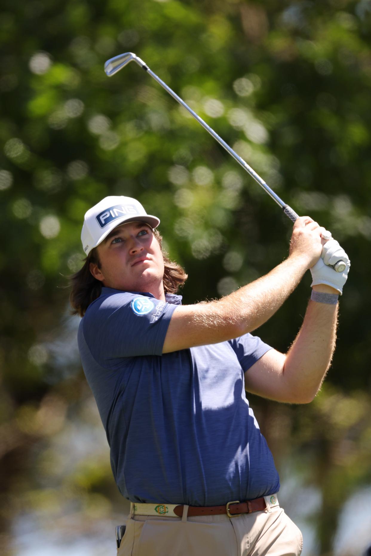 AUGUSTA, GEORGIA - APRIL 13: Amateur Neal Shipley of the United States plays his shot from the fourth tee during the third round of the 2024 Masters Tournament at Augusta National Golf Club on April 13, 2024 in Augusta, Georgia. (Photo by Jamie Squire/Getty Images) (Photo by Jamie Squire/Getty Images)