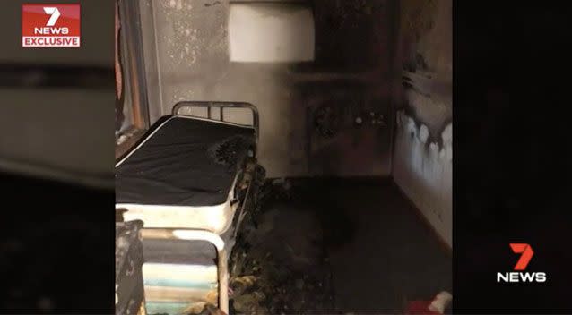 Koopa's bedroom was destroyed by the fire, leaving him with severe burns to his arms. Source: 7News