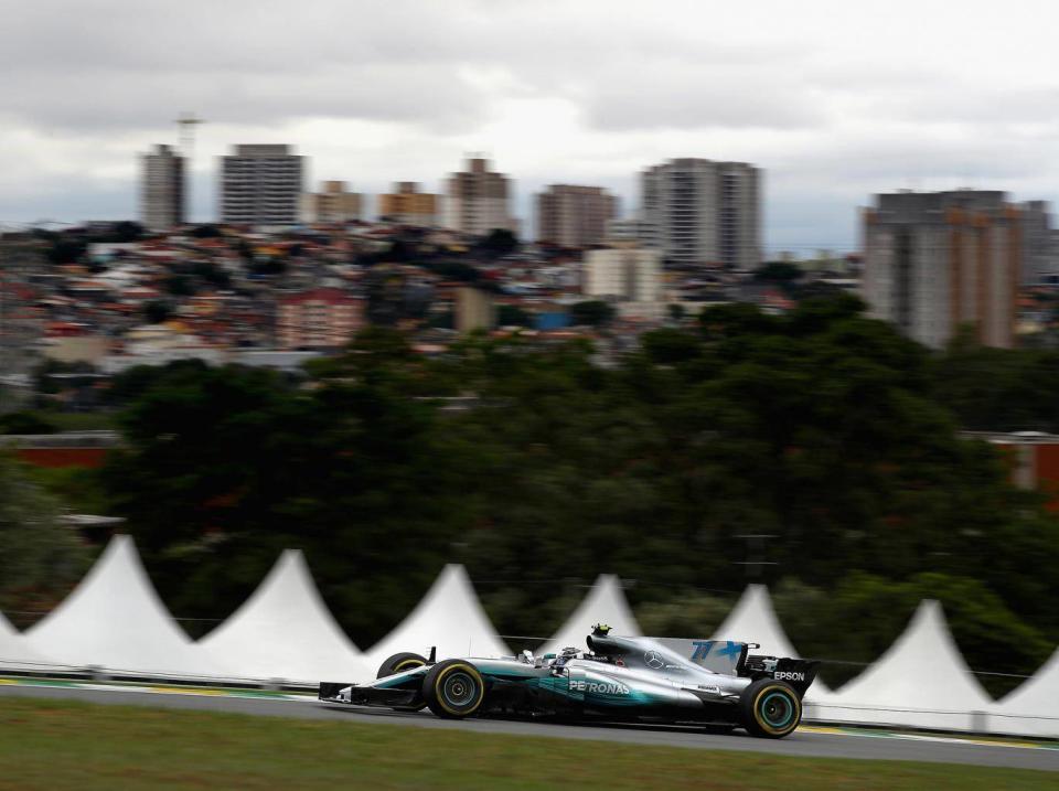 Lewis Hamilton to start from pit lane after crashing out of Brazilian Grand Prix qualifying as Valtteri Bottas takes pole