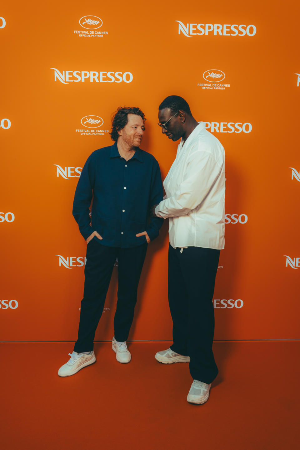 Chef Jean Imbert (left) and Omar Sy at the Nespresso bash during Cannes.