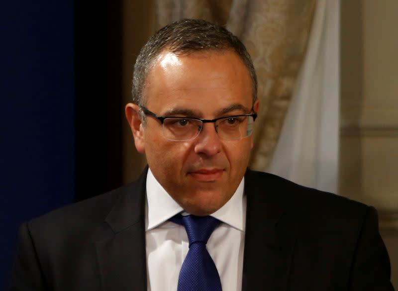 FILE PHOTO: Keith Schembri, Chief of Staff in the office of Malta's Prime Minister Joseph Muscat, arrives for a joint news conference between Muscat and President of the European Council Donald Tusk in Valletta