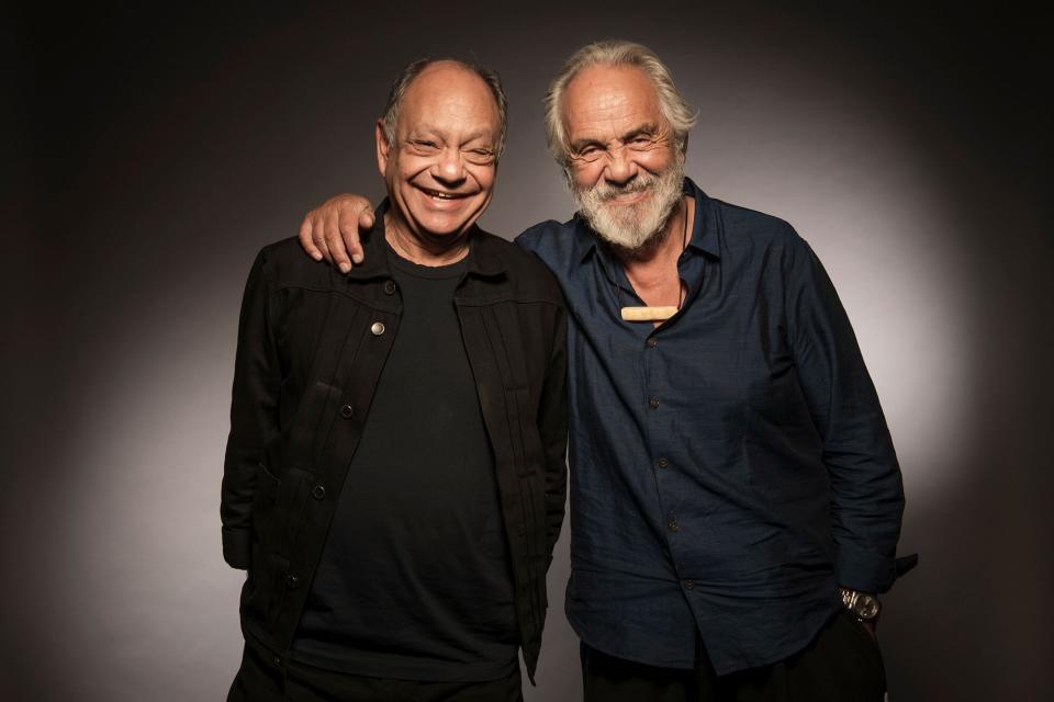 Cheech Marin, left, and Tommy Chong pose for a portrait to promote the 40th anniversary of "Up in Smoke", in Los Angeles, Calif Cheech Marin and Tommy Chong Portrait Session, Los Angeles, USA - 06 Apr 2018