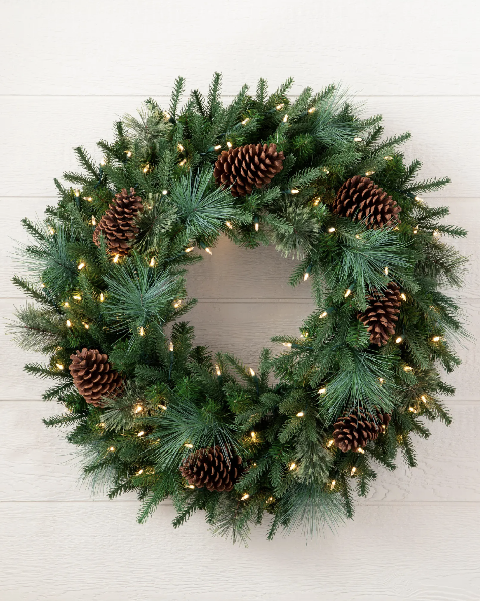 Mixed Evergreen With Pinecones Foliage